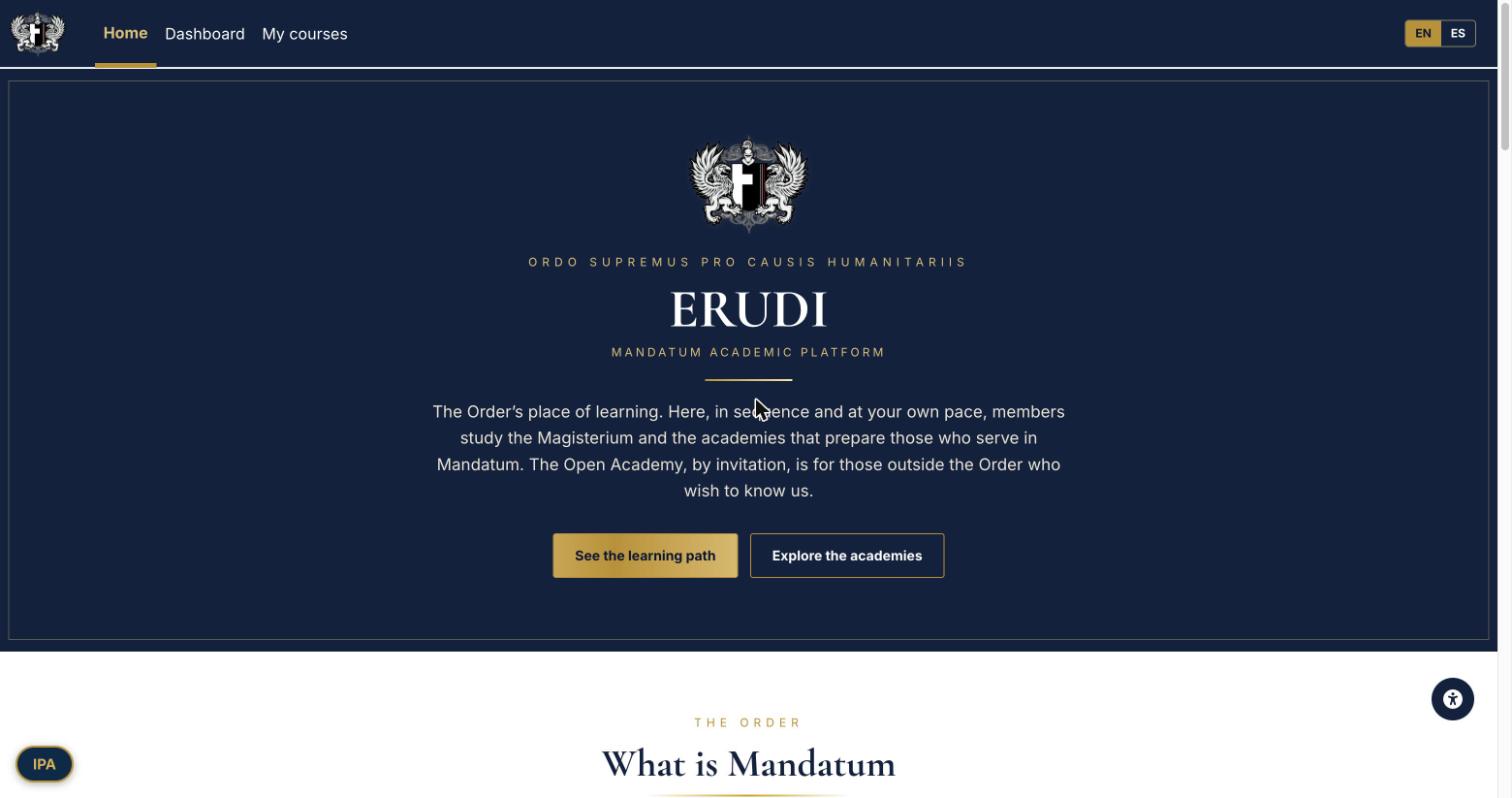 ERUDI home page